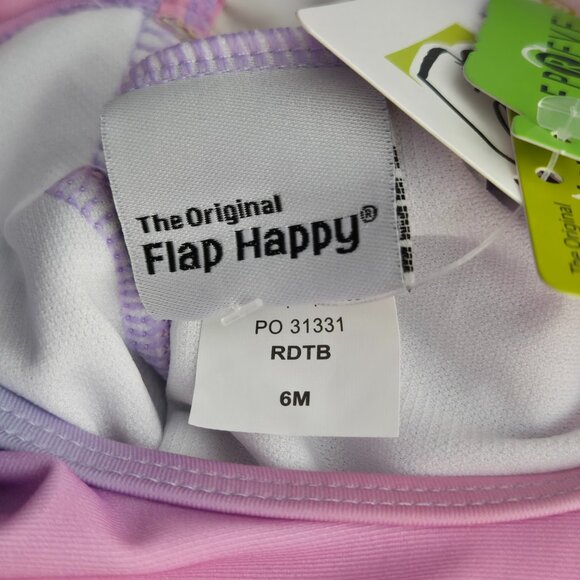 NWT | Flap Happy Baby Girl Rainbow Ombre UPF 50+ Ruffle One Piece Swimsuit | 6M - Picture 3 of 3